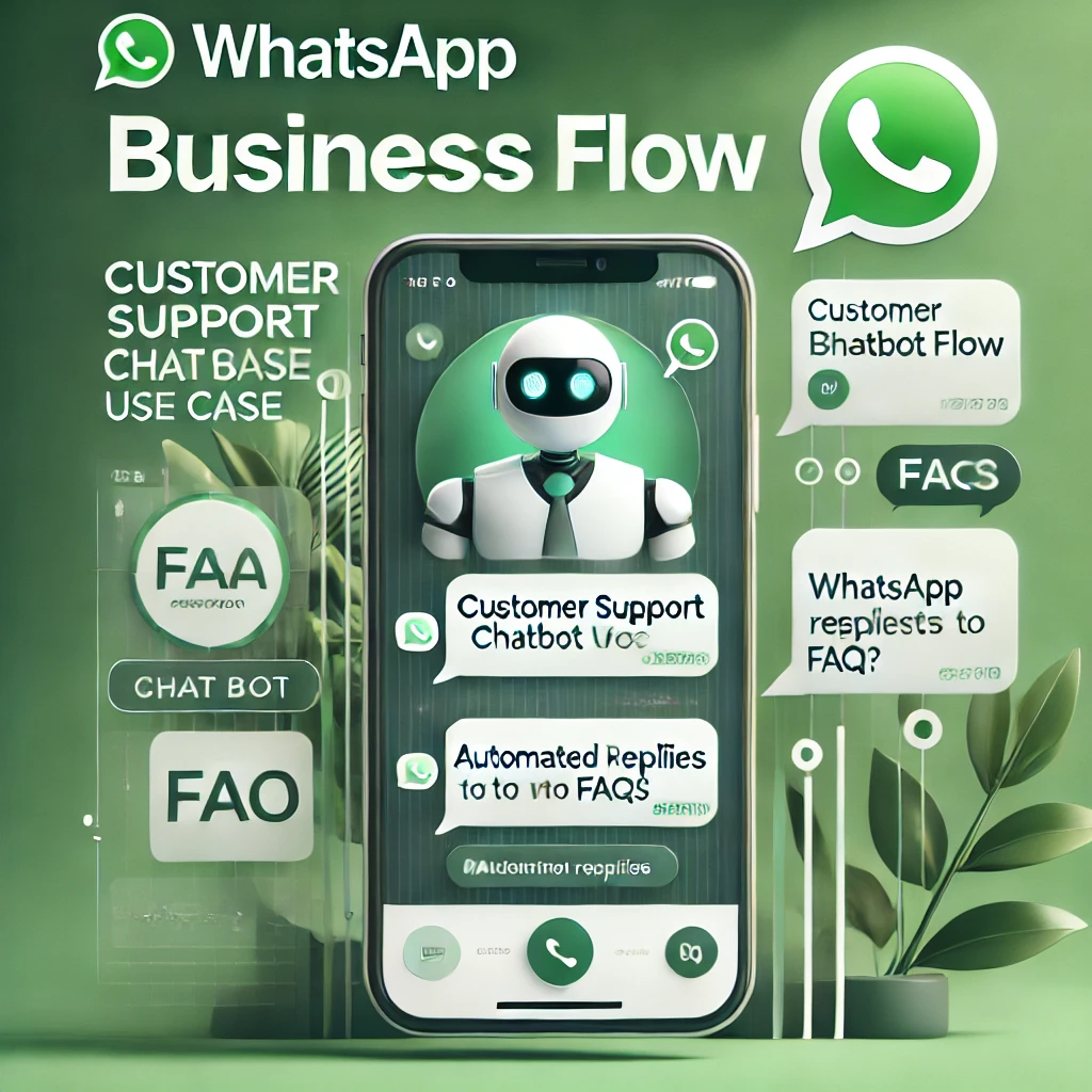 Visual representation of a WhatsApp Business flow, illustrating customer interactions and communication processes.