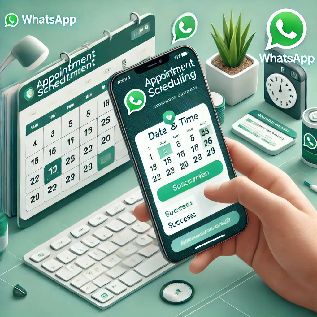 A digital calendar interface displayed on a smartphone screen with WhatsApp notifications and reminders visible.